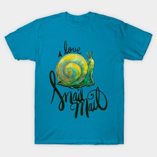 I Love Snail Mail Cute Snail Buddy T-Shirt